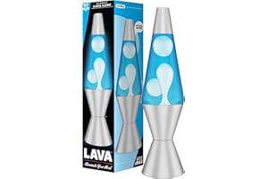Lava Lite Lampada Lava Classica, 36,8 cm, Bianco/Blu, Alluminio