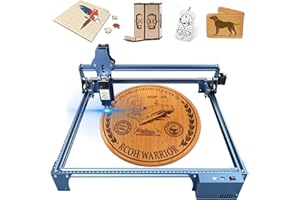 BOROCO SCULPFUN S9 90w Grabador láser, Cortador láser, Protección ocular, Corte de madera de 15 mm, para diseño de bricolaje Placa de identificación Rompecabezas Juguete Madera Modelo de metal Joyería