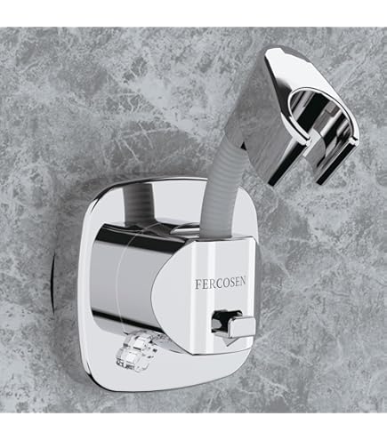 Saugnapf Duschkopfhalter – Verstellbar, 360° Drehbar, Abnehmbar Für Badezimmer (Silber)