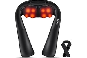 ELEHOT-Store Masseur Cervical Rotatif 4D, Massage avec Rouleaux de Shiatsu Masseur, 45°C Thérapie Thermique Massage Dos Nuque Cervicales Epaule, Vitesse Réglable, Cadeaux pour Maman Papa Aînés