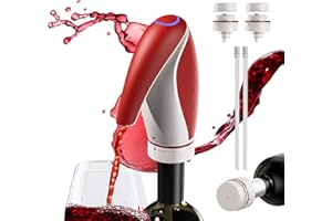 COSYALL Decanter elettrico per vino, aeratore automatico per vino, decanter intelligente ricaricabile per regalo di festa in famiglia con 2 tappi per vino, rosso