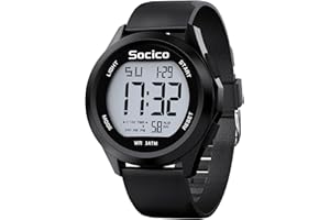 SOCICO Reloj Digital para Hombre, Deportivo, Militar, Resistente al Agua, Cronógrafo para Hombre con Iluminación LED, Alarma y Fecha
