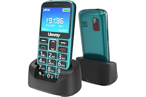 USHINING 2G Teléfonos móviles para Mayores, Senior Teléfono Celular con Teclas Grandes, SOS Botón, Pantalla de 2.4", HAC Compatible, Llamada rápida, Sonido Fuerte de Radio, 1000mAh Batería - Verde