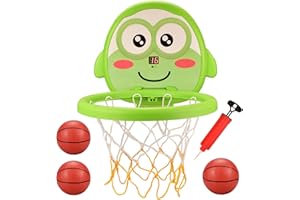 GEWDW Mini Basketball Hoop Toys for Kids Age 3 5 6 7 8 9 10 12 Year Old, Automatic Scoring Indoor Hoop Wall Mounted Basketball Toy with 3 Balls, Net and Pump Indoor Outdoor Sport Toy Set Gifts for Kids Boys