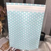 Mavi Beyaz Puantiyeli K&uuml;&ccedil;&uuml;k Hediye Torbası Gift Pack Hediye Paketi Bantlı 20x20 Cm - 2 Adet (Mavi)