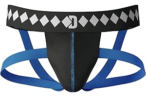 Diamond MMA Four-Strap Jock Strap Supporter with Built-in Athletic Cup Pocket for Sports