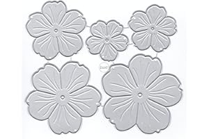 DzIxY Fustelle in metallo con petali di fiori sovrapposti per la creazione di biglietti, goffratura di carta, stencil per album di ritagli, tasche di stoccaggio