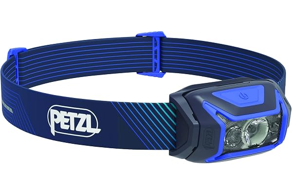 PETZL - ACTIK CORE - Lampe Frontale - Activités Outdoor - Multifaisceau - Homme/Femme - Bleu