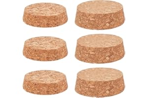 GORGECRAFT 6pz 2 misure Tappi per Bottiglie di Vino Grandi Tappi di Sughero Conici Tappi di Ricambio In Legno per Bottiglie di Vetro Tappi di Sughero Morbido Naturale per Barattoli e Bottiglie 57~60mm