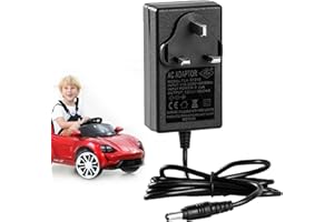 BAKEWHIZ 12V Charger for Ride on Car 12V 1000MA Battery Charger for Kids Electric Car Scooter DC for Kids Electric Ride on Car SUV Motorcycle ATV Ride Ons Accessories, Sports Car, Quad Bike Jeeps