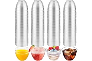 Sinofort 100 Pièces Verrines Plastique, Gobelets Plastique Réutilisables, Verre à Shot Transparent pour Mojito, Cocktail, Martini, Soda, Dessert, pour Mariage et Fêtes