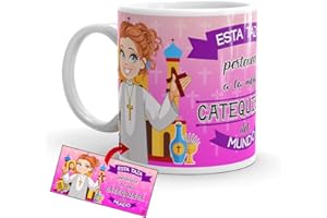 Kembilove Taza de Café de la Mejor Catequista – Taza de Desayuno para la Oficina – Taza de Café y Té para Profesionales – Tazas de Cerámica de Profesiones para Catequistas