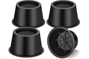 MixDora Round Bed Chair Risers With Foam Pads Furniture Raisers Lifter for Desks Couches Sofas Table Set of 4 (2 Inches)