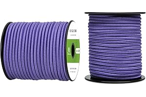 Abma Cord Cuerda Elástica 5mm 20M Cuerda de Lona Cuerda de Goma Cuerda Tensora Cuerda Expansora - Púrpura