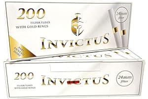 REDS GLOBAL Invictus White Filter Tubes with Golden Ring - 400 Tubes