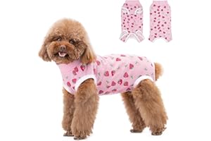 FEimaX Tuta da Recupero per Cani e Gatti Dopo l'Intervento Chirurgico, Body Post Operatorio Cane Femmina Maschio Tutina Post Operatoria per Cani di Piccola Media Taglia