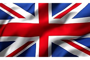 MUSTAVO VE Day Union Jack Flag Great Britain United Kingdom Street Party Banner Decoration With 2 Brass Eyelets For Indoor/Outdoor Use (5x3 Ft)