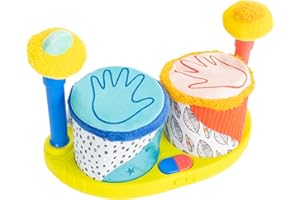 LAMAZE Pierwsza tkanina perkusja, Dźwięk muzyczny budzenie, prezent na pierwszą rocznicę, zabawka dla dziecka od 12 miesięcy, L27472