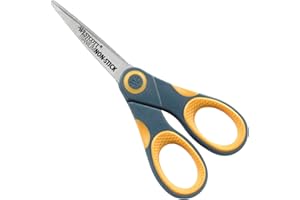 ‎WESTCOTT Westcott E-33650 00 Titan Nitrid Non Stick Softgrip Schere, 13 cm, Grau/Gelb