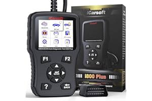 iCarsoft i800 Plus OBD2 Scanner, Car Diagnostic Tool Full OBD2 Functions, Check Engine Light Fault/Battery Test/Freeze Frame/Component Test/118 Live Data, Code Reader Lifetime Fr-ee Update