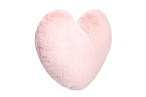 ‎AMAZON BASICS Amazon Basics Dekoratives Kissen in Herzform, Pfingsrosenrosa, 45 x 41 cm