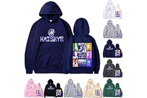 GENERISCH Sudadera con capucha para mujer Katseye con capucha de gran tamaño, sudadera de moda con capucha, modelo retro, suéter de invierno para hombres y mujeres, estilo harajuku informal, elegante, suéter de