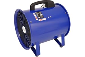 Aktobis Axialgebläse, Ventilator, Baustellengebläse, Rohrventilator, Windmaschine WDH-SHT28 in Farbe Blau
