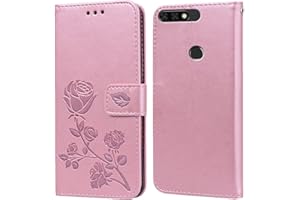 PKQTOP Funda para Huawei Y7 2018/Honor 7C/Y7 Prime 2018 Carcasa,Ranuras Tarjetas,Soporte Plegable,Silicona TPU,Case Protectora Funda para Huawei Y7 2018(5.99")