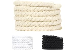 SLAACE Chunky Rope lacci, 8 mm 150 cm e 3 colori disponibili, pizzo scarpa contorta per scarpe da ginnastica, pizzo corda nike, lacci di corda di spessore, lacci di scarpe