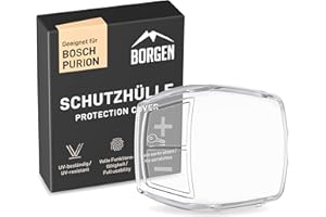 Borgen Protection d'écran - adaptée à la Housse de Protection Bosch Purion - Accessoires pour écran E-Bike - 100% Transparent et étanche | Protection de l'écran Contre Les Rayures et Les Chocs