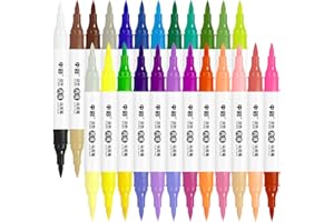 LIGHTWISH – Lot de 48 marqueurs de peinture acrylique, double pointe et couleur, pour verre, pierre, bois, œuf de Pâques, galets, céramique, artisanat, fournitures artistiques, décorations de Noël