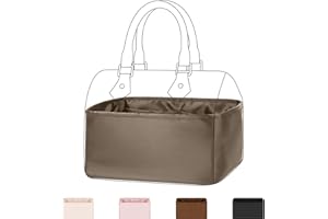 DGAZ Handtasche Tasche Organizer, Seide Innentaschen für LV Speedy Nano/20/25/30/35/40/45 Tasche, Leicht Handtaschenorganisator für Handtasche (Etoupe Grey, Speedy 25)