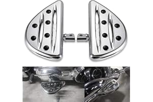 KATUR Poggiapiedi Poggiapiedi Pedale Moto CNC Alluminio Argento Pedale Freno Pedaliera Copri Pedana Passeggero Pedana per Harley Sportster 883 1200 Touring Dyna Softail