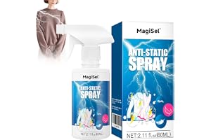 Antistatisk spray, antistatisk spray för kläder och bilar, för tyger, kläder, tyger och bilar, snabb anti-statisk effekt, 60 ml