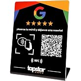 TAPSTAR Support Reviews Google NFC and QR - Display Stand Reviews Google - Poster NFC QR Reviews Google - Compatible with And