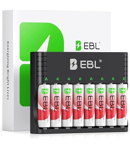 Rechargeable AA Batteries Lithium With Charger - 8 Pack 1.5V 3500mWh Double A Pilas Recargables Long-Lasting With 2H Fast White Charger For Blink Outdoor Trail Camera Xbox VR Controller, Cycle 1300x - View #8