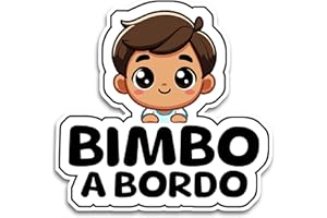 BRATIKI Bimbo a Bordo per Auto, Baby on Board Adesivo 16 x 15.5 cm, Resistente agli UV e Impermeabile, Italy Classic Sticker 6