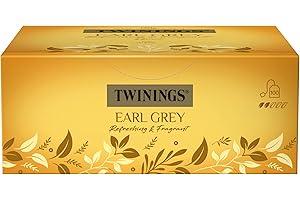 ‎TWININGS Twinings Earl Grey - Schwarzer Tee im Teebeutel verfeinert mit Bergamotte-Aroma - erfrischender Schwarztee aus China, 1er Pack (100 Teebeutel)