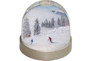 Snow Ski Skiers on Mountain Photo Snow Globe Waterball - Advanta Group®