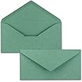 75 Sobres De Papel De Estraza Reciclado, Verde Eucalipto