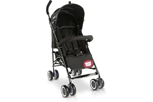 LuvLap City Baby Stroller/Buggy, Lightweight, Compact & Travel Friendly Baby pram, for 6-36 Months Baby, 5 Point Safety Harness, Adjustable seat Recline, extendable Canopy, 15Kg Capacity (Black)
