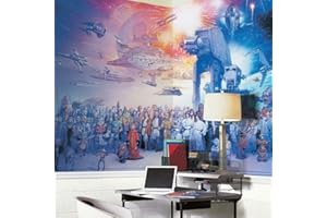 RoomMates JL1230M Star Wars Saga Water Activated Removable Wall Mural-10.5 x 6 ft, Purple, Mural