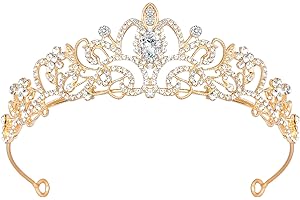 DMOPRDNB Tiara Kristallkrone, Krone Damen, Kristall Krone Mädchen, Krone Braut und Strass Krone, Frauen Tiara Stirnband und Königin Haarschmuck für Hochzeit, Geburtstagsfeier, Prinzessinnenpartys