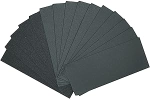 Lamondre 30 Pcs Wet and Dry Sandpaper, Assorted 1000, 2000, 3000 Grits Abrasive Paper Sheets 9 x 3.6 Inches for Automotive Sanding, Wood Furniture Finishing, Wood Turning Finishing