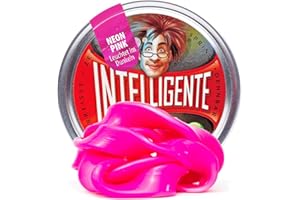INTELLIGENTE KNETE Plastilina intelligente – si illumina al buio – rosa fluo – senza BPA e glutine – 40 g