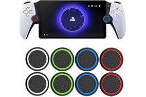 DETUEUA Joystick Kappen für Playstation Portal Remote Player, 8 Stück Soft Silikon Thumb Grip Caps Schutz Hülle Kappen Case Cover Weiche Schutzhülle - 4 Colors
