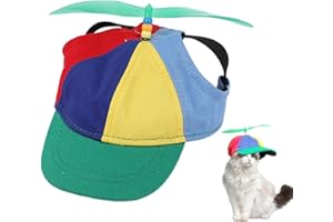 Fellflying Dog Propeller Hat, Unique Propeller Design, Adjustable Size, Green, S
