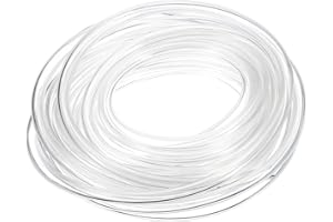 sourcing map Tube en PVC, 3,5 mm de diamètre intérieur x 4,5 mm de diamètre extérieur – Tuyau d'eau en vinyle transparent léger et flexible pour aquaponie, tuyau d'air, irrigation