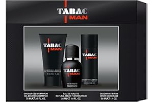 ‎TABAC ORIGINAL Tabac® Man | Trio Set - kraftvoll-maskuline Duftkomposition mit intensiv würziger Ausstrahlung | 30ml Eau de Toilette, 75ml Duschgel & 50ml Deodorant Spray