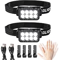 Lampe Frontale Rechargeable, Lampe Frontale Led, Étanchéité Ipx4, 6 Lampe Frontale Rechargeable, Lampe Frontale Led, Étanchéité Ipx4, 6